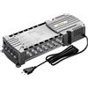 goobay 64875 Interruttore multiswitch satellitare compatto, 5 ingressi, 12 uscite, 4K, 8 K, UHD/DAB+, per 12 partecipanti