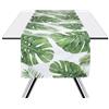 Excelsa Foliage Runner da Tavola, Cotone 100%, Verde, 45 x 140 cm