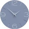 CalleaDesign Orologio da Parete Smile - Handmade in Italy, Design Silenzioso Moderno, 30 cm, Elegante da Arredo - Colore Carta da zucchero e Azzurro polvere
