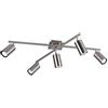 Trio Leuchten Lampada da soffitto, Nickel Satinato