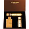 Al Haramain Amber Oud Gold Edition Luxury Gift Set | Include profumo da 75 ml e 30 ml + spray per il corpo da 200 ml | Elegante fragranza unisex con note di agrumi e ambra