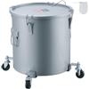 VEVOR Secchio per Grasso per Friggitrice, Contenitore per Smaltimento Olio da 8 Gal, Acciaio al Carbonio, Contenitore per Il Trasporto dell'Olio con Coperchio, Clip di Chiusura, Grigio