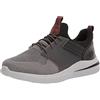 Skechers Delson 3.0-Cicada 210238, Strick Bungee Lace Slip On Uomo, Grigio/Nero, 43 EU Larga