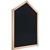 ALLboards Lavagna Magnetica Casa forma di Casa Rifugio per Gesso Nera con Cornice in Legno 90x60cm Scrivibile e Cancellabile a Secco, a Parete