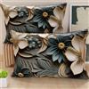 PETTI Artigiani Italiani - Coppia di Federe Cuscino 40x145 cm in Microfibra, Cuscini Arredo Camera da Letto, Divano, Salotto, Set 2 Fodere Copricuscino, Federa Floreale 05 8, 100% Made in Italy