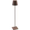 Zafferano, Lampada Poldina XXL, Lampada da Terra Ricaricabile e Senza Fili con Controllo Touch, Adatta per Salotto ed Esterni, Dimmer, 2700-3000 K, Altezza Regolabile 69-150 cm, Colore Corten