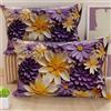 PETTI Artigiani Italiani - Coppia di Federe Cuscino 40x70 cm in Microfibra, Cuscini Arredo Camera da Letto, Divano, Salotto, Set 2 Fodere Copricuscino, Federa Floreale 05 4, 100% Made in Italy