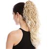 WIG ME UP - 237-V-24BT613 Toupet Coda di cavallo Scompigliati Ricci Aggrovigliati Afro Rasta Biondo cenere Biondo platino Mèches 50 cm