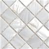 Introscience Piastrelle a mosaico quadrato bianco in madreperla cucina Backsplash doccia sfondo bagno Deco piastrelle da parete