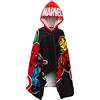 Marvel Asciugamano con Cappuccio Avengers per Bambini Spider-Man Hulk Captain America Poncho Asciugamano da Spiaggia Asciugamano da Bagno Accappatoio
