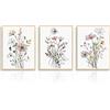 Dazzlewall Stampe da Parete Botaniche Boho, Quadri di Piante Rustiche, Poster su Tela di Fattoria, Decorazione Moderna Minimalista di Fiori per Soggiorno Camera da Letto 30x40 cm Senza Cornice, Set di 3