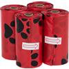 zooplus Exclusive Sacchetti igienici profumati - 4 rotoli (15 sacchetti cad.), rosso, profumo di rosa