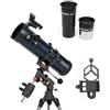 Celestron telescopio equatoriale Astromaster 130EQ 650 Newton (260X) + Adattator