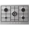 Candy Idea CHW74WX Acciaio inox Da incasso 75 cm Gas 5 Fornello(i)