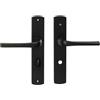 Bricard 879086 Coppia di maniglie in zamack nero opaco su piastra eVidence porta bagno