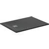 Ideal Standard - Ultra Flat S+, Piatto doccia rettangolare ultrasottile in resina effetto pietra, 120x90cm, Ideal Solid, Scarico lato corto, Grigio cemento