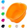 Anxicer Grande vasca per Pediluvio Plastica Vaschetta Pedicure,per Pedicure Disintossicazione e Massaggio,perfetta per Immergere i Piedi,Può essere Messo a Bagno (Orange)