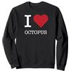 Generic I Heart Octopus, I Love Octopus Felpa, Unisex per Adulti, Nero, M