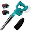 ANUPTTA Soffiatore per foglie, compatibile con Makita, con batteria da 2 x 3000 mAh e caricabatterie, soffiatore a batteria, 18 V, ricambio 2 in 1, per funzione di raccolta della polvere, aspirapolvere dal