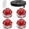 YWNYT Bobina di ricambio per decespugliatore Einhell GE-CT 36/30 Li E Solo AGILLO 36/255 BL AGILLO 18/200, 8 m x 2 mm bobina per Einhell 3405096 (4 bobine + 1 coperchio + 1 molla)