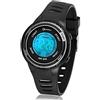 Juboos Orologio Bambina,con Cinturino Stampato e 7 Luci Colorate,Orologio Digitale Impermeabile per Bambini con Orecchie da Gatto per Ragazzo e Ragazza da 4 a 13 Anni