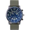 JSDDE Orologio al quarzo facile da leggere per uomo, 44 mm, quadrante grande luce blu 24 ore, numeri arabi con scala dei minuti, sport orologio da polso in silicone movimento al quarzo ragazzi, verde