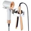 XILIMOR Porta Phon e Piastra Porta Phone Bagno da Muro Metallo Porta Phon e Piastra da Muro Asciugacapelli da Parete Adesivo Porta Phon da Parete Supporto Phon Piastra con Supporto (Argento)