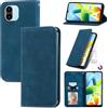Cracedily Cover per Xiaomi Redmi A2 / Redmi A1 Case, Custodia Cover Pelle Premium Portafoglio con Porta Carte Magnetica Supporto Protezione Flip Case Custodia per Redmi A2, Blu-verde