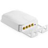 YuLinca Outdoor 4 Port Gigabit PoE Extender, 1 PoE in 3 PoE Out, IEEE 802.3 af/at 30W PoE Repeater con 10/100/1000Mbps, Switch POE Passthrough impermeabile per montaggio a parete