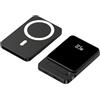Generic Powerbank wireless 5000mAh Boostcharge Caricabatterie magnetico da 15W/Ricarica super veloce da 22,5W/Wireless 2in1 -Compatibile con iPhone 16,15,14,13,12 (+modelli Pro/Max) AirPods e altro (Nero)