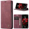 Phernykas Cover per Samsung Galaxy S25/S24 Libro Pelle Portafoglio, [Porta Carte] [Magnetica] Premium PU Flip Wallet Custodia Cellulare Protection per Samsung S25/S24 Leather Case, Vion-rosso