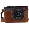 MegaGear MG1719 Ever Ready - Mezza custodia in vera pelle, compatibile con Leica Q2, colore: Marrone