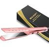 MULISOFT Piastra lisciante professionale per ricci e lisciatura, 45 mm di larghezza, piastre in titanio, riscaldamento rapido 15 s, 150 - 230 °C, per capelli bagnati e asciutti (rosa antico)