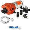 SEAFLO KIT POMPA AUTOCLAVE BARCA E CAMPER - 12V 17 LT/MIN CON TUBO 2,5/4MT E DOCCETTA