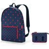 Reisenthel mini maxi zaino misto punti rossi - zaino compatto pieghevole - idrorepellente, Couleur:mixed dots red