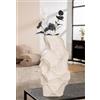 GILDE Vaso Olbia Porcellana Cono 39 cm Beige Opaco con Motivo