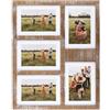 Great Lakes Memories GLM - Cornici per collage da parete, contiene 5 foto, 13 x 18 cm, per collage di foto da 12 x 15 cm o 10 x 15 cm, cornici per collage di case coloniche, decorazione da parete (marrone)