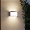 Applique Moon Design Curvo - E27 Corten - Mattone IP65 per Esterni