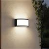 Applique Moon Design E27 Curva per Esterni IP65 - Nera