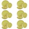 KASANOVA Servizio piatti 6 persone, 18 pezzi, set piatti moderni, ceramica stoneware per microonde e forno, lavabili in lavastoviglie (Verde)