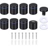 PATIKIL 1 x 1 Viti Distanziatrici per Segnali 8 Set Viti Supporto Parete Acciaio Inossidabile Montaggio Hardware Pannelli Pubblicitari Vetro Appendere Cornici Foto Pannello Acrilico Nero