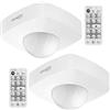 Oktaplex motion Oktaplex - Rilevatore di movimento esterno a 360°, con telecomando, sensore a infrarossi, IP65, 230 V, colore: Bianco