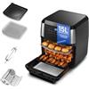 Avilia Forno Multifunzione Friggitrice ad Aria XXL 15Litri - Air Fryer Risparmio Energetico, Senza Olio con 10 Funzioni su LED Display,1700W