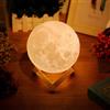 Uten 3D Moon Lamp Led Night Light con 2 colori tra cui scegliere e touch control, lampada da tavolo con camera da letto Usb Soggiorno Cafe Bar Lampade per bambini