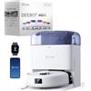 ECOVACS DEEBOT MINI Robot Aspirapolvere Lavapavimenti, 9000Pa, ZeroTangle 2.0, TrueMapping 2.0, Asciugatura ad Aria Calda 45°C, Svuotamento Automatico, Lavaggio Profondo Intelligente, Blu
