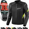 SHIMA RUSH Giacca Moto Uomo con Protezioni 4 Stagioni | AIRFORCE Paraschiena | Giacchetta da Moto Impermeabile Estiva Tuta Pantaloni Touring (Neon, Uomo, Giubbotto, Taglia XXL)