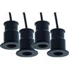 LEDLUX 1.4 Mini faretti LED da incasso, 12 V 1 W 100 lumen, angolo di luce stretto 30°, foro 15 mm, diametro 20 x 25 mm (bianco freddo 6000 K, nero)
