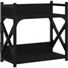 vidaXL Supporto per Stampante 2 Livelli Nero 40x20x40 cm Multistrato