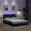 IKAYAA Letto Singolo 120x200 con Illuminazione LED Letto Imbottito con Testata Letto Singolo Rete Letto Contenitore Rete a Doghe in Legno -Grigio scuro-120 x 200 cm