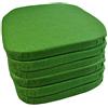 Casatessile Cuscini coprisedia Sagomato Panama - Verde, Set 6 PCS